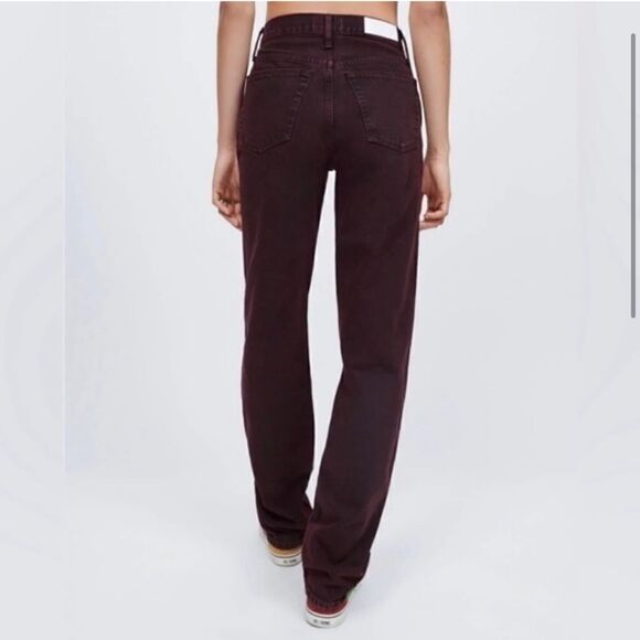 NEW Re/Done 90s High Rise Loose Wine Dipped Jeans Size 25 - Picture 3 of 12